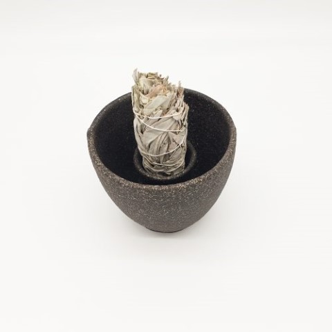 Smudge Stick Bowl, Keramik Lava (2)